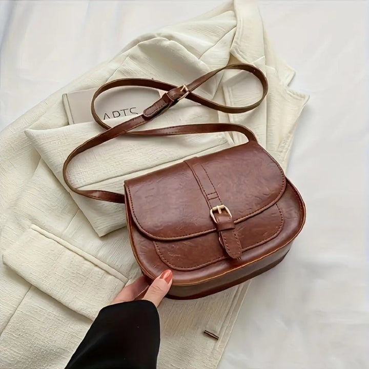 Evelyn Classic Saddle Crossbody Tas