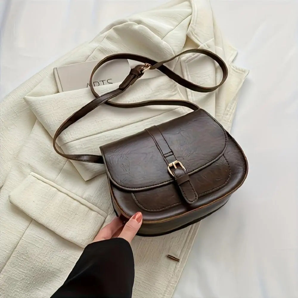 Evelyn Classic Saddle Crossbody Tas