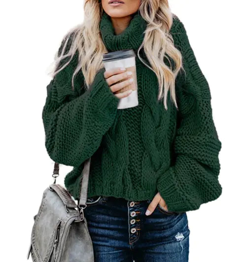 Clemence Luce - Women's High Neck Sweater Style and Warmth
