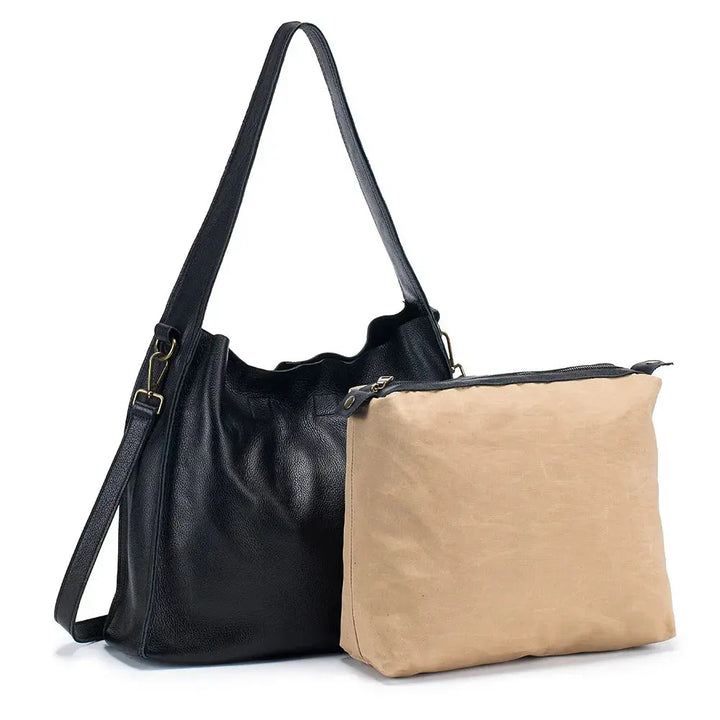 Grace's tijdloze elegantie | Tote bag van echt koeienhuidleer