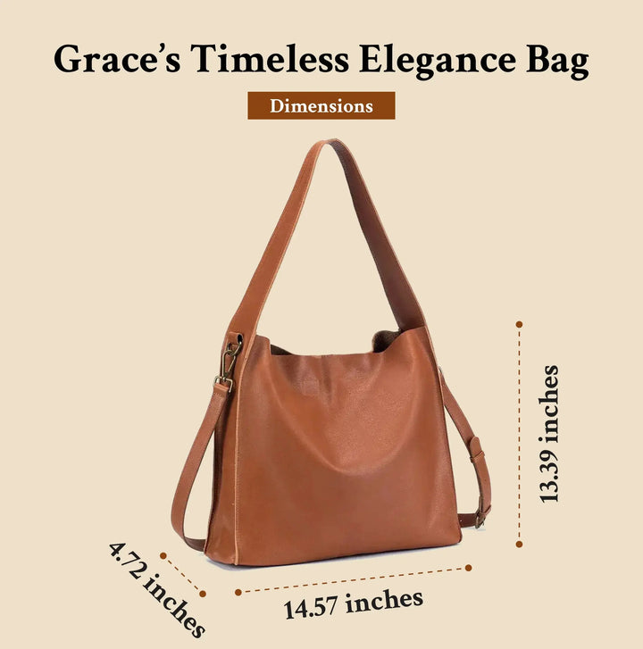 Grace's tijdloze elegantie | Tote bag van echt koeienhuidleer