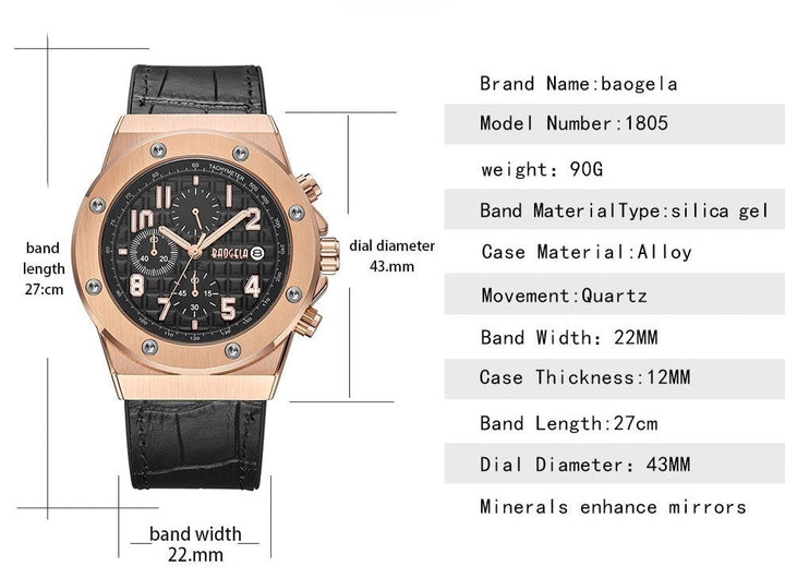 Casual chronograaf horloge