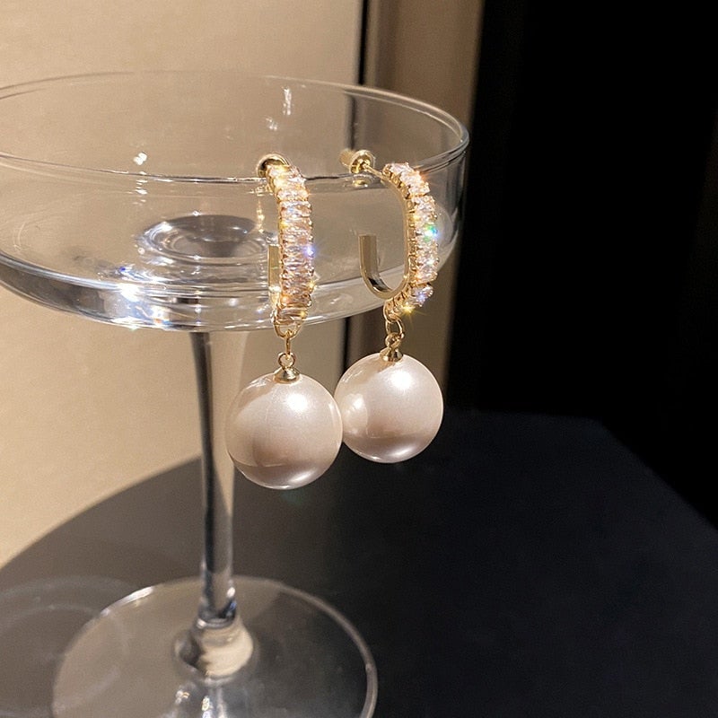 Luxe parel- en zirkoniumoorbellen