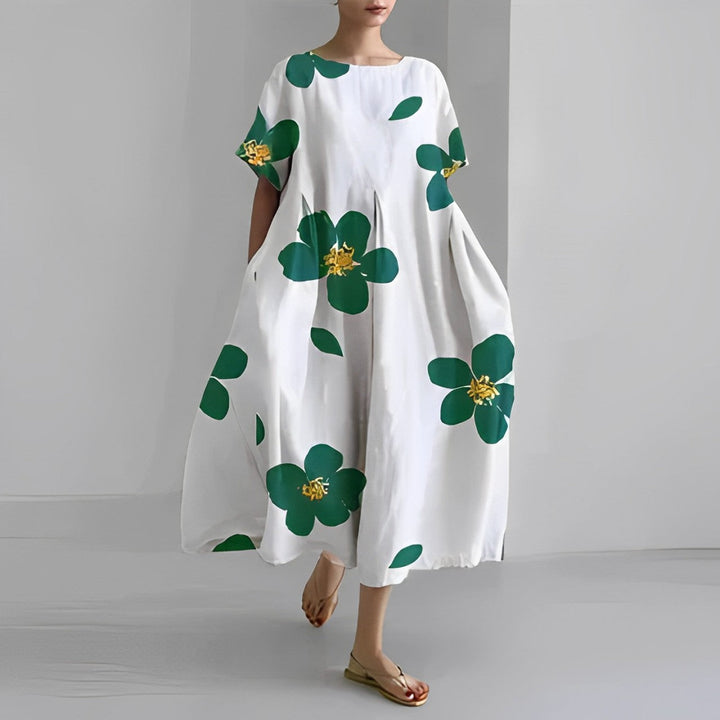 Daisy - Retro Big Swing Losse Maxi-jurk
