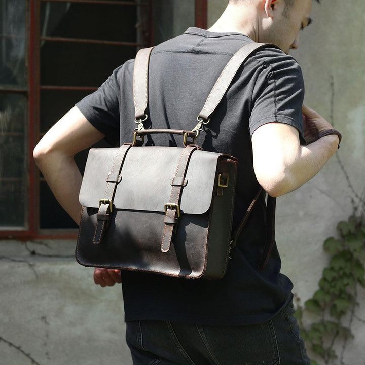 Courier Backpack in Leather | NAMUR