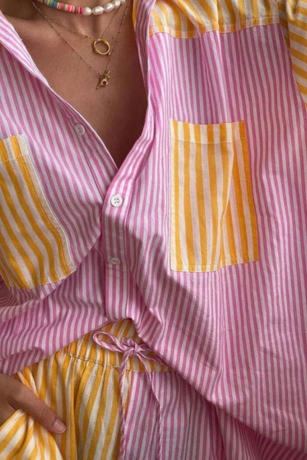 Cadence - Zomerse set van overhemd en korte broek