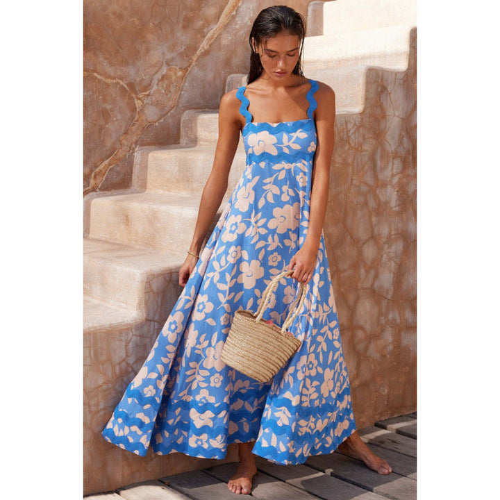 Wrenley - Boho maxi-jurk met slash-hals