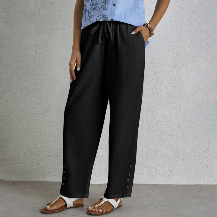 Shania™ - Relaxte broek met knopen