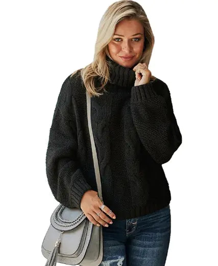 Clemence Luce - Women's High Neck Sweater Style and Warmth