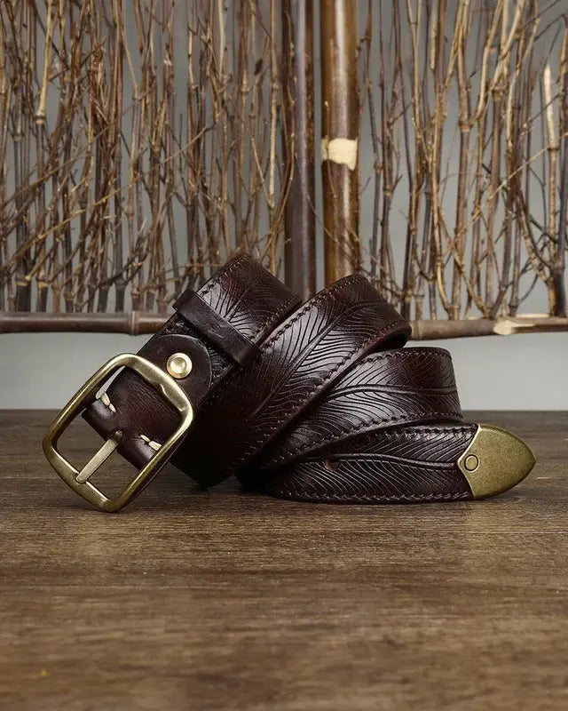 Adam Textured Leather Belt