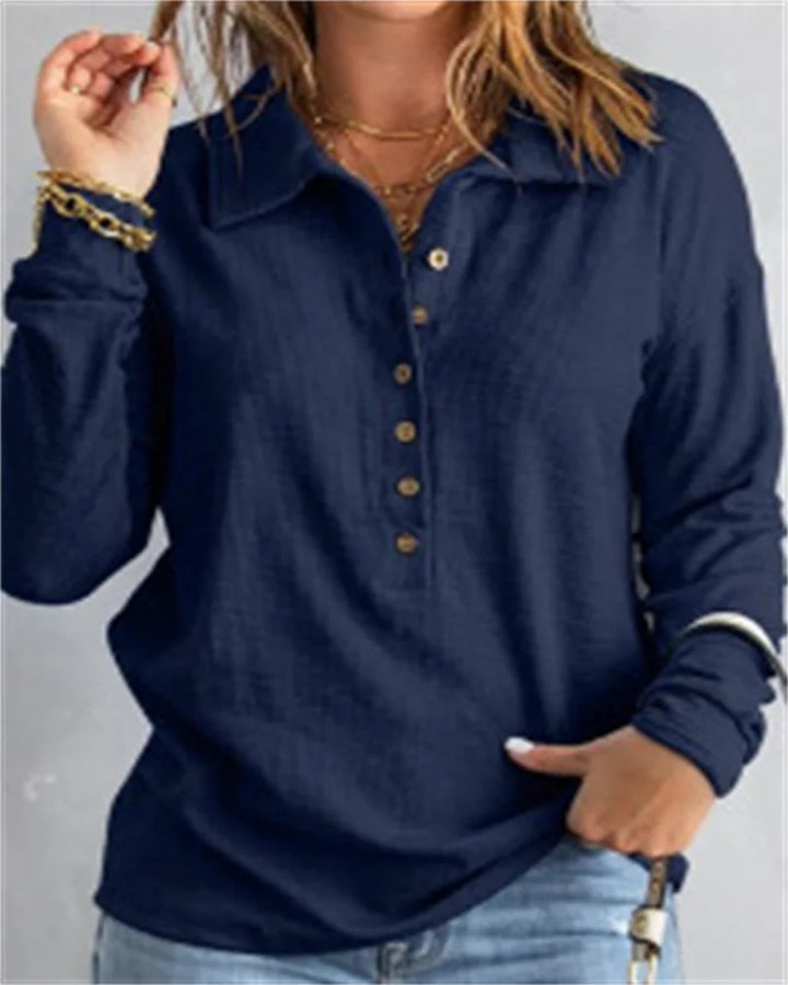 Marlène™ - Comfortabel katoenen V-hals shirt voor dames