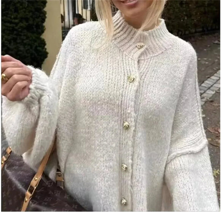 Lili™ - Oversized Sweater with Metal Buttons