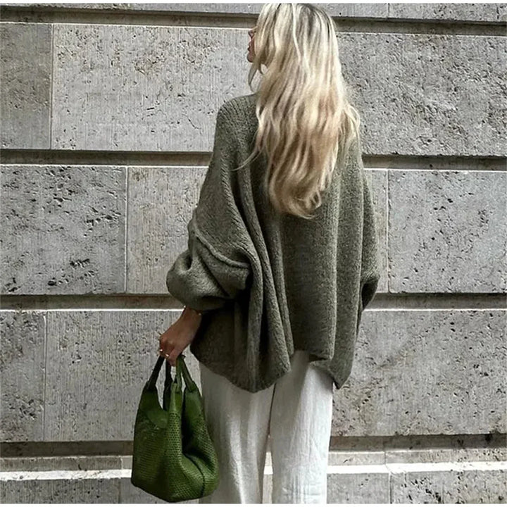 Lili™ - Oversized Sweater with Metal Buttons