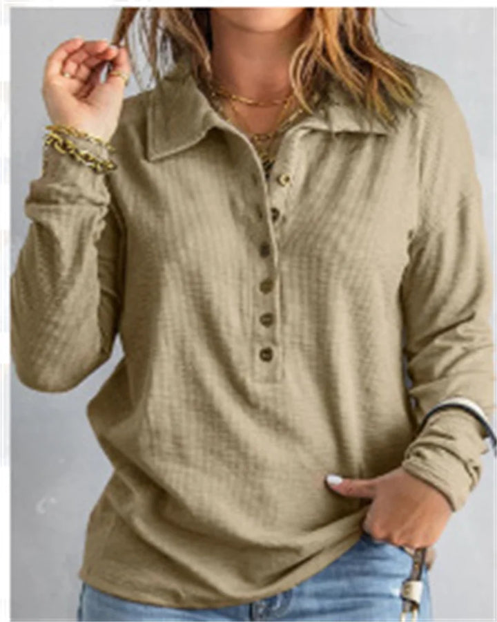 Marlène™ - Comfortabel katoenen V-hals shirt voor dames