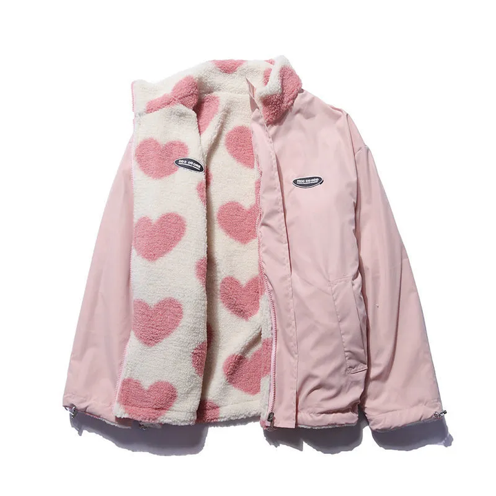 Stephanie | Double-Sided Heart Coat