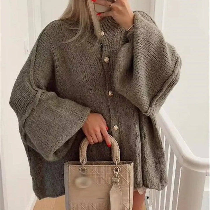 Lili™ - Oversized Sweater with Metal Buttons