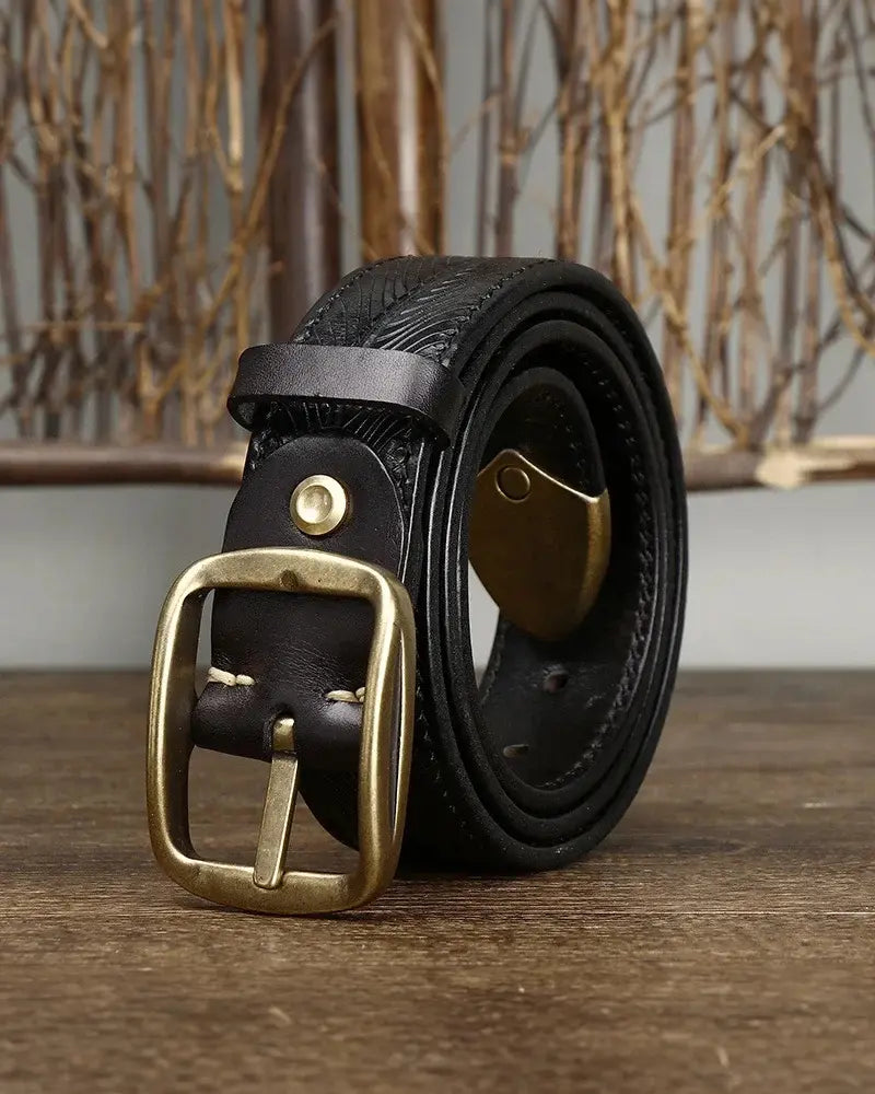 Adam Textured Leather Belt