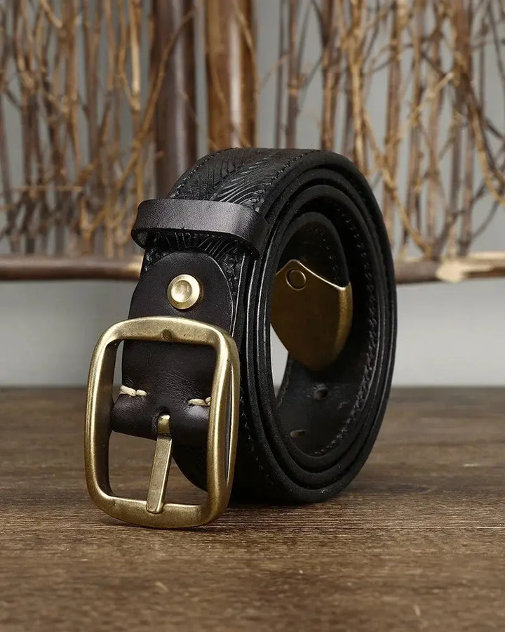 Adam Textured Leather Belt
