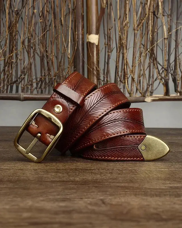 Adam Textured Leather Belt