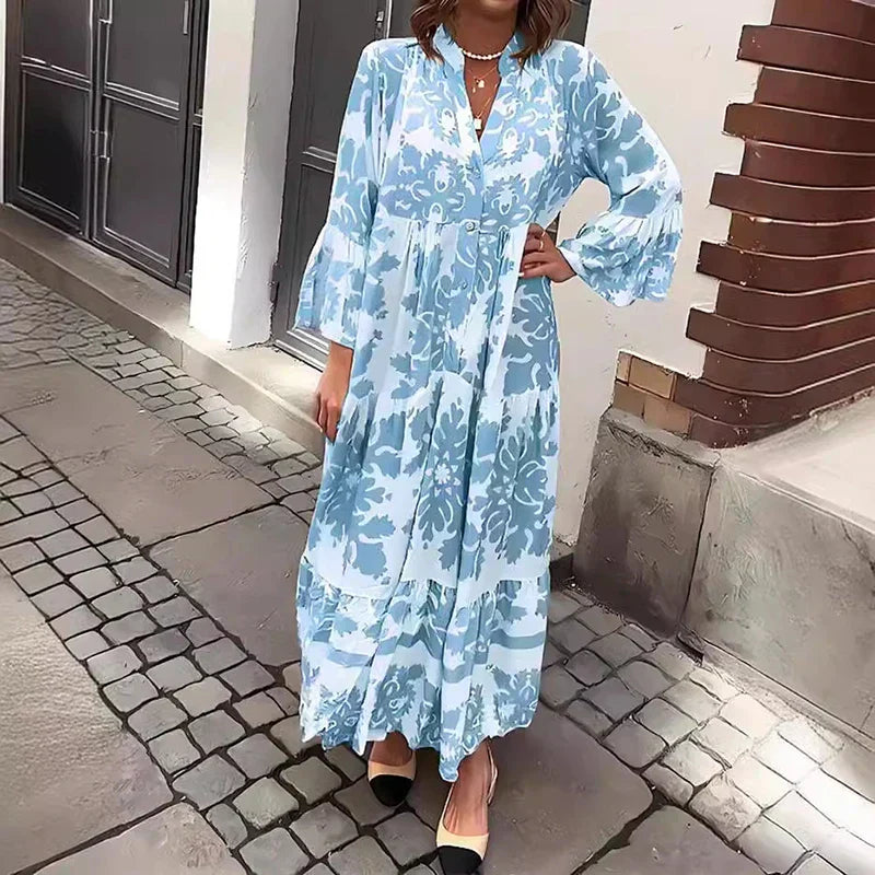 Ophelia - Boho maxi-jurk met wijde mouwen