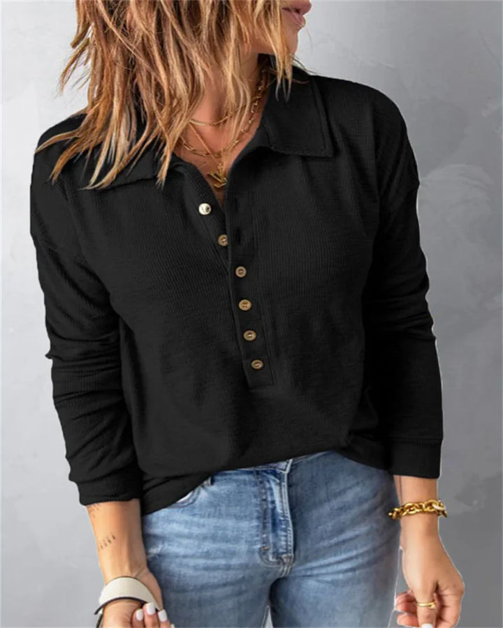 Marlène™ - Comfortabel katoenen V-hals shirt voor dames