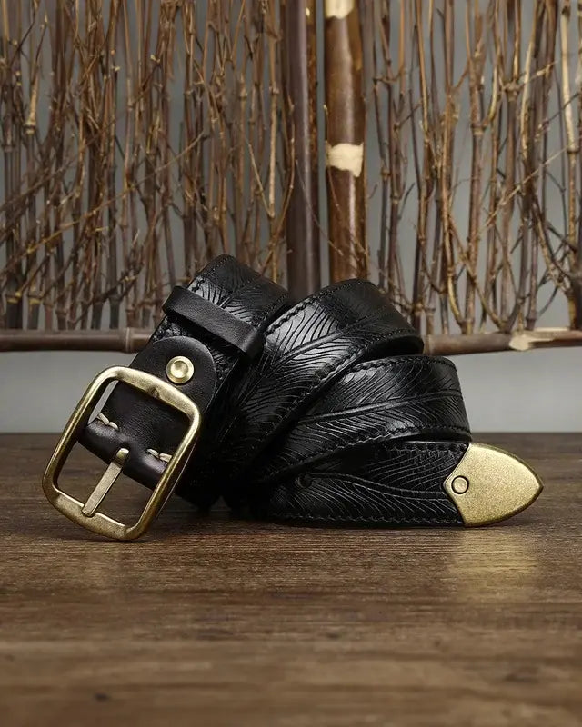 Adam Textured Leather Belt