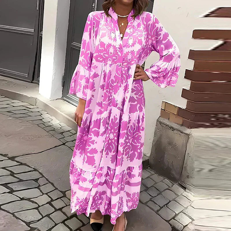 Ophelia - Boho maxi-jurk met wijde mouwen