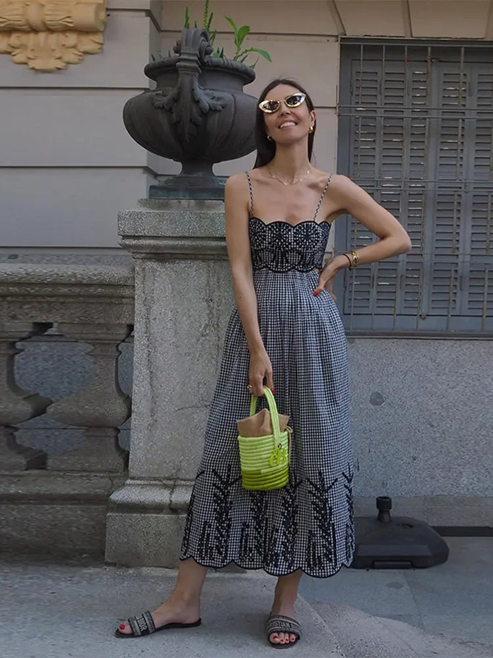 Clara - Chique Gingham-jurk