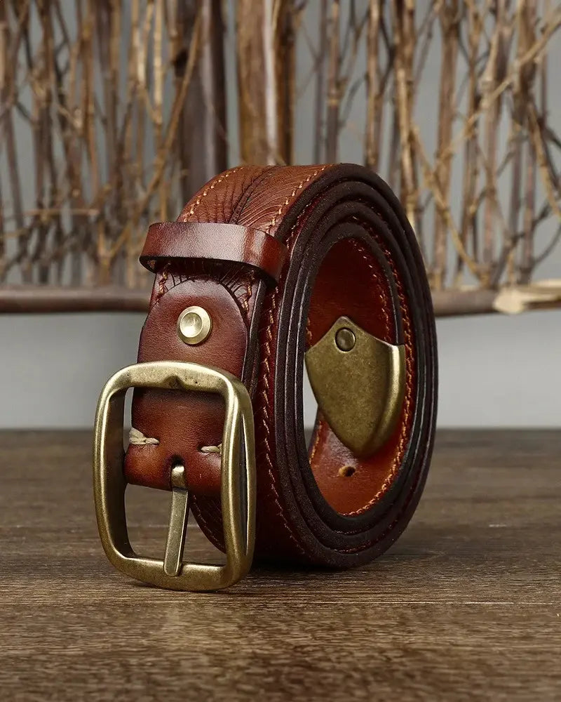 Adam Textured Leather Belt