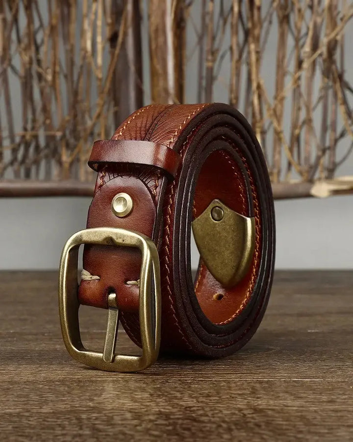 Adam Textured Leather Belt