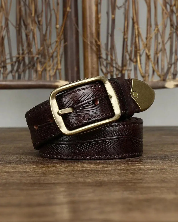 Adam Textured Leather Belt