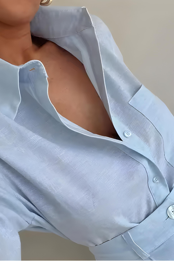 Braylee - Set van een los shirt met lange mouwen en een korte broek