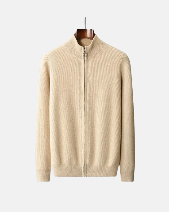 Charles Zip-Up Cashmere Sweater