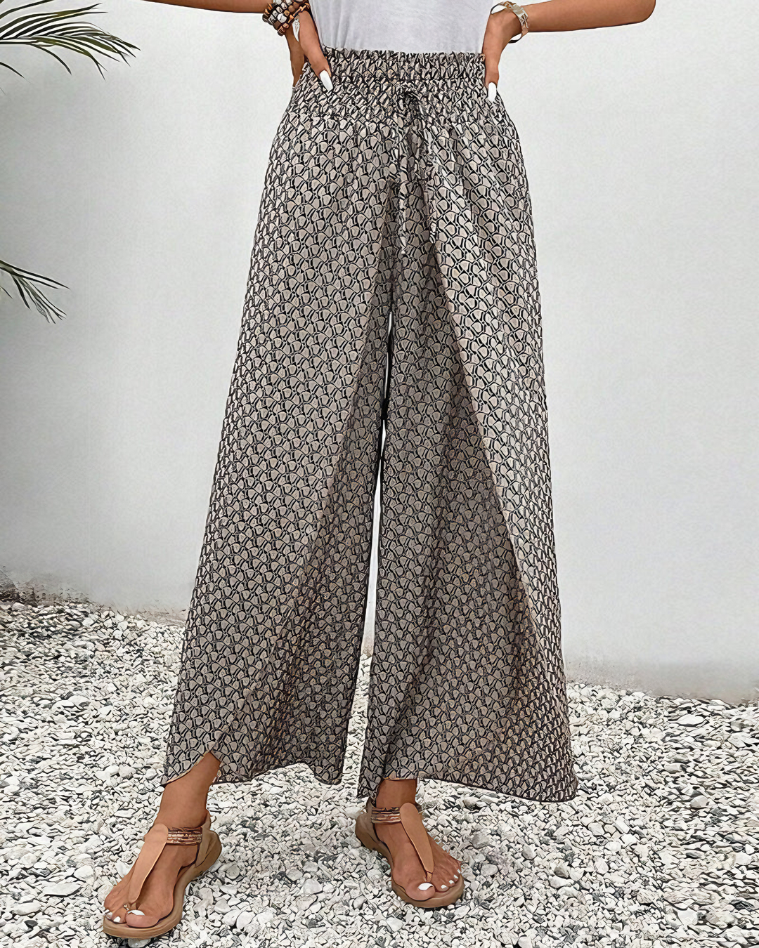 Sahara™ - Relaxte broek met wijde pijpen 