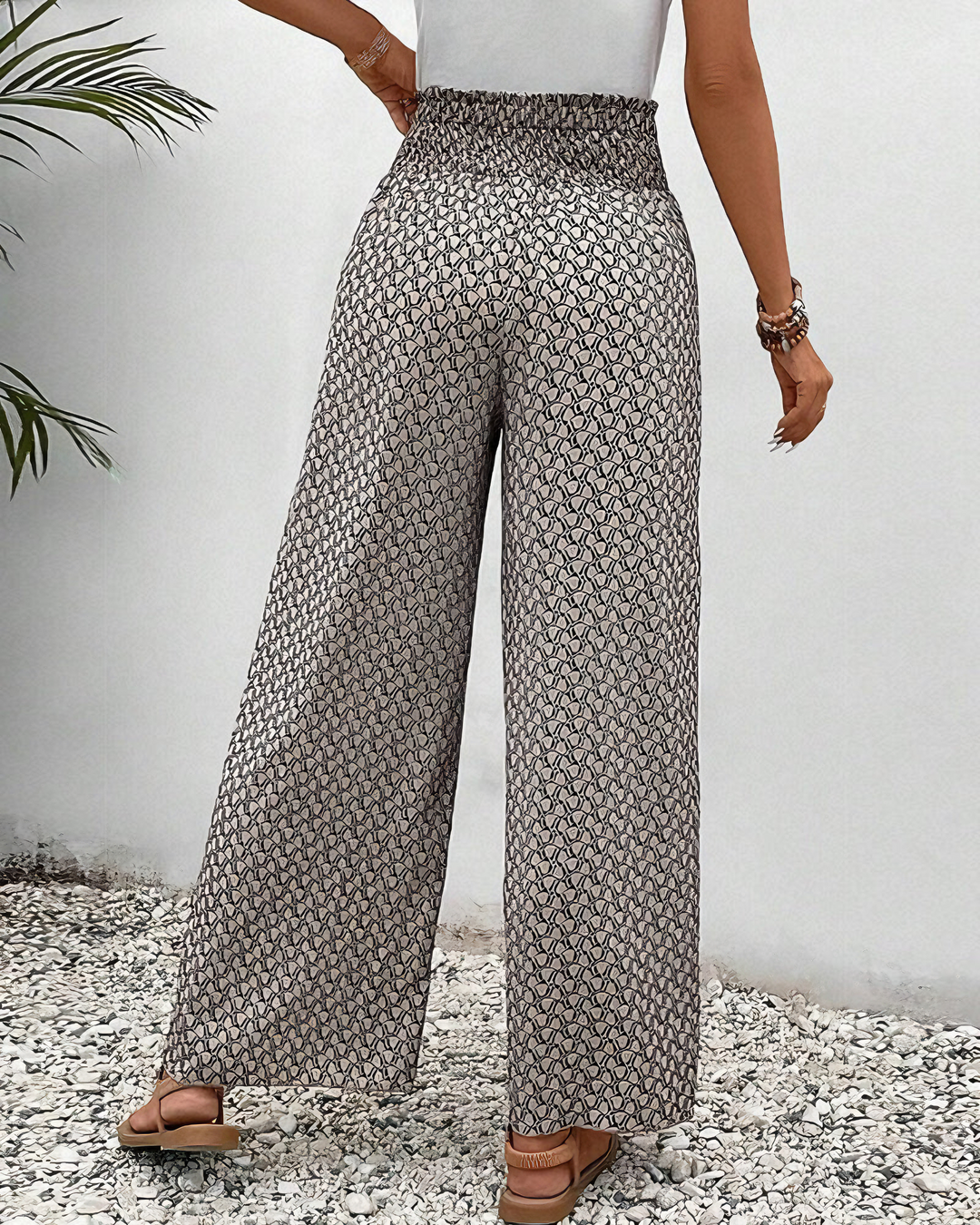 Sahara™ - Relaxte broek met wijde pijpen 
