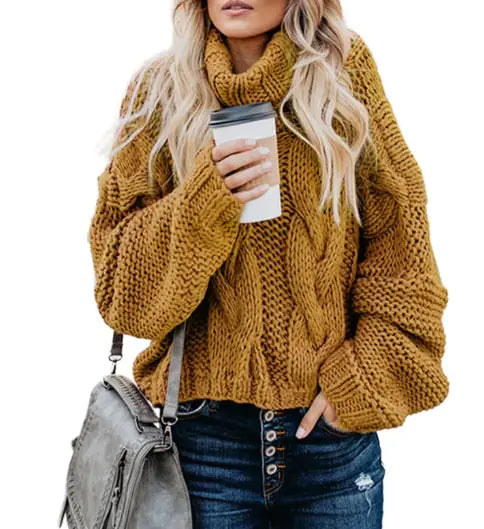Clemence Luce - Women's High Neck Sweater Style and Warmth