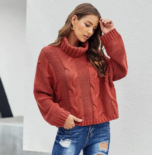 Clemence Luce - Women's High Neck Sweater Style and Warmth