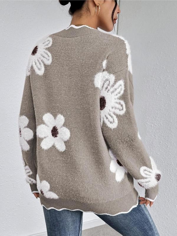 Odette™ - Elegante bloementrui met geschulpte rand