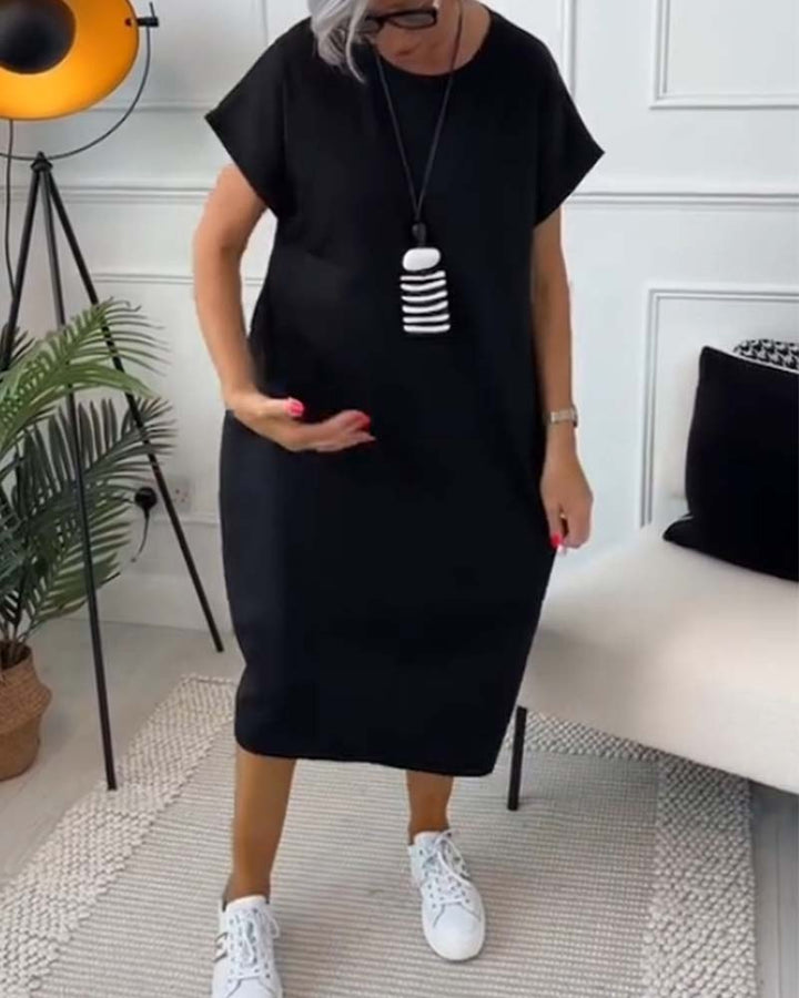 Cleo - Stijlvolle jurk met korte mouwen