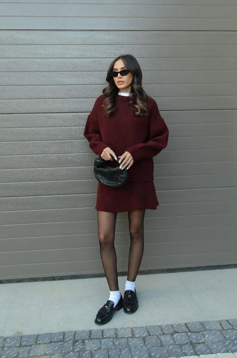 Carol - Knit Skirt Suit (Top + Skirt)