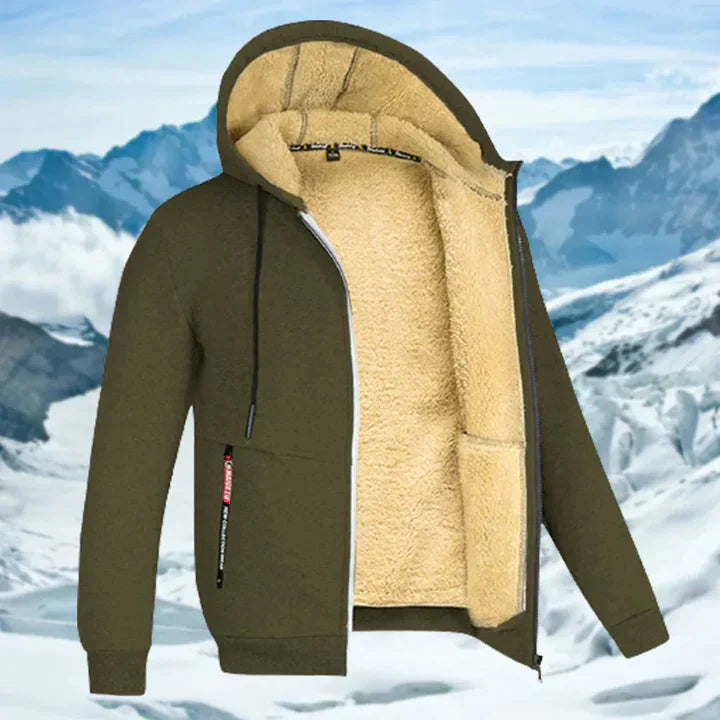 Clark | Men's winter jacket with hood and fleece