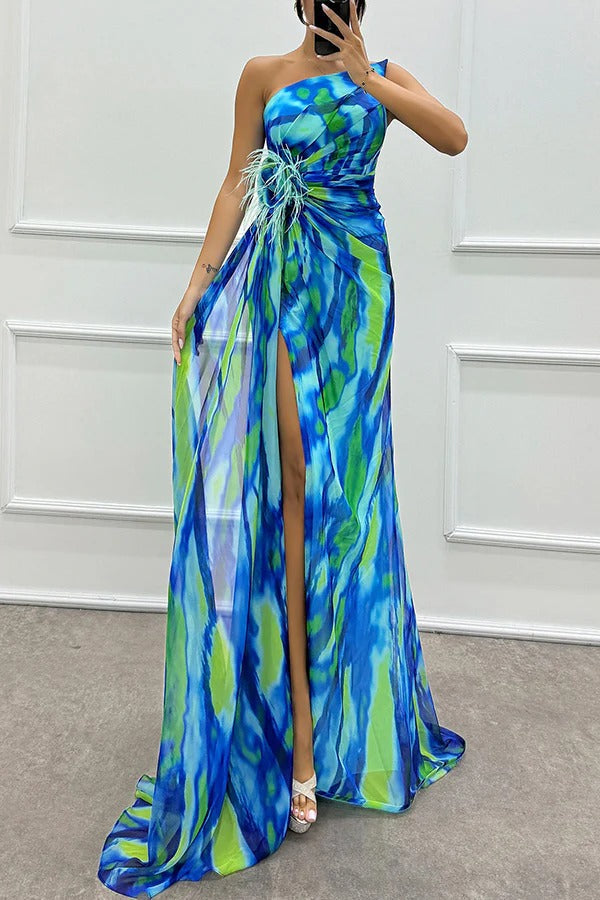 Elena | Levendige maxi-jurk