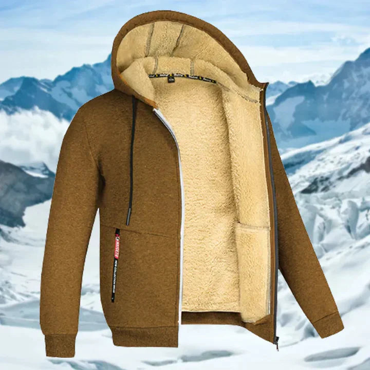 Clark | Men's winter jacket with hood and fleece