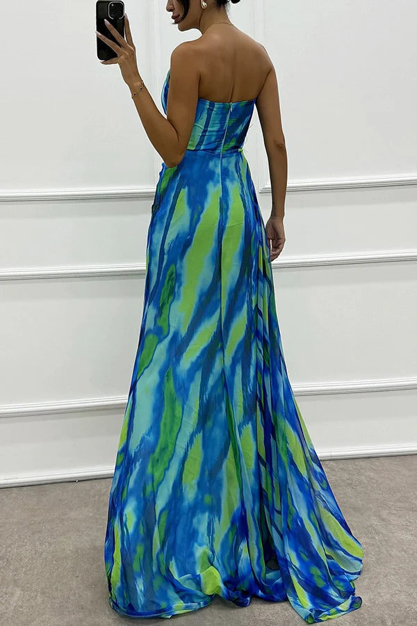 Elena | Levendige maxi-jurk