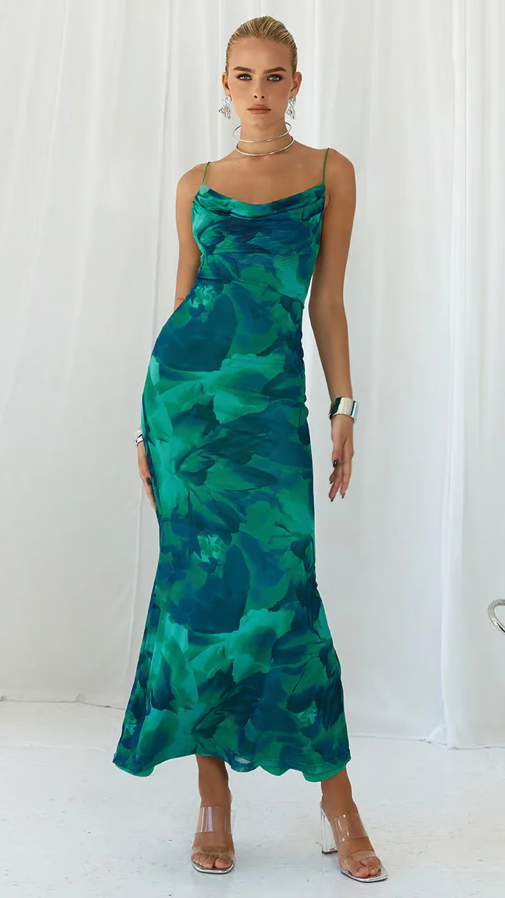 Ainsley - Mouwloze Club Party Bodycon Maxi-jurk