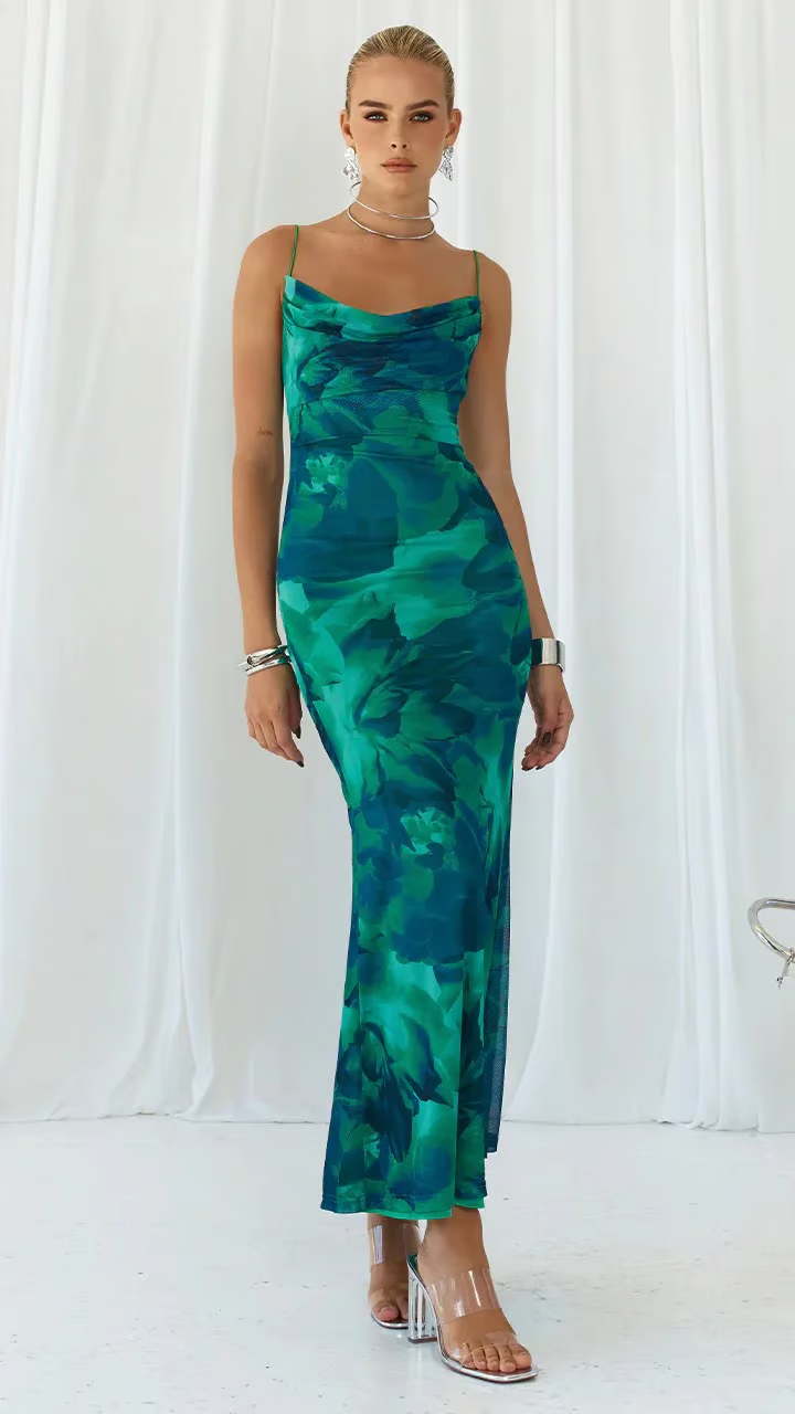 Ainsley - Mouwloze Club Party Bodycon Maxi-jurk