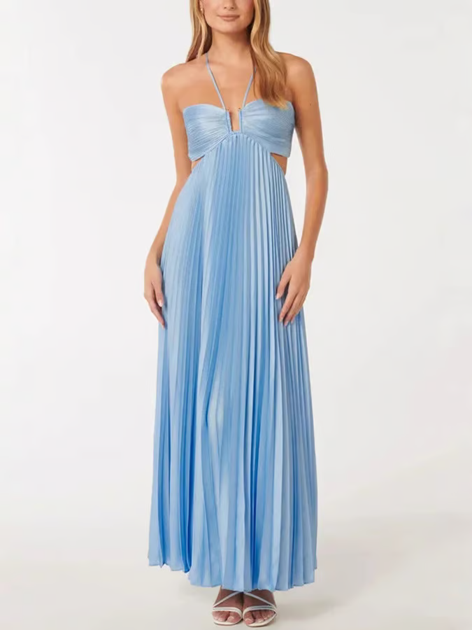 Tansy - Zomer Glow Halter Maxi-jurk