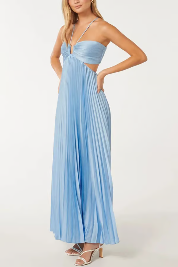 Tansy - Zomer Glow Halter Maxi-jurk