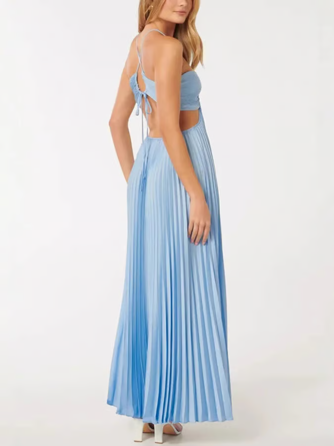 Tansy - Zomer Glow Halter Maxi-jurk