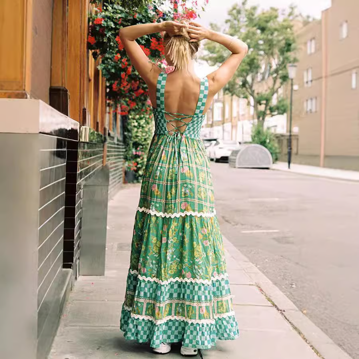 Basil - Sunshine Dreams Boho Maxi-jurk